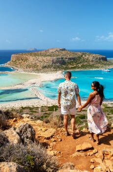 Crete Greece, Balos lagoon on Crete island, Greece