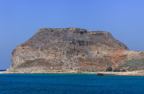 The ruins of ancient Venetian fortress. Crete, Greece